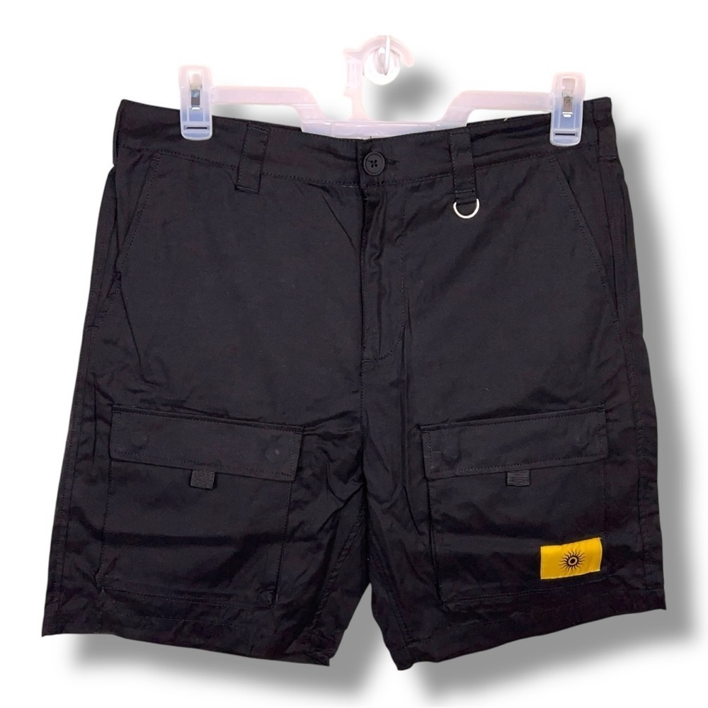 New Size 33 Waist Forever 21 Mens Black Woven Shorts Outdoor Skate Casual